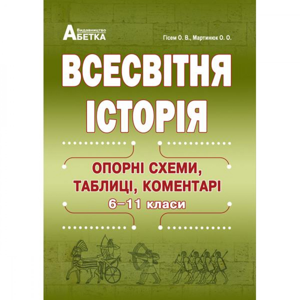 Опорні схеми, таблиці, коментарі (6-11 класи). Всесвітня історія / Гісем О.В. / АБЕТКА