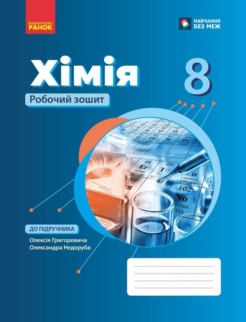 Хімія, 8 кл. НУШ, Робочий зошит / Григорович О.В. / РАНОК