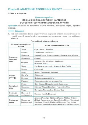 НУШ 7 клас. Материки та океани. Практикум з географії. С.Г. Кобернік. 978-617-95019-3-7