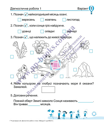 Я досліджую світ, 2 кл., Діагностичні роботи (до підруч. Бібік) / Лабащук О. / ПІП